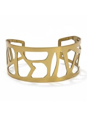 Vintage Gold Cut-Out Cuff Bracelet